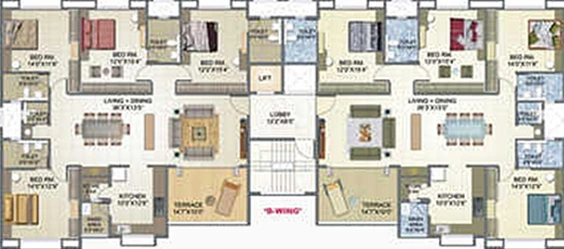 Floor Plan of Samraat Dream Grandeur in Dwarka, Nashik - Image 230114