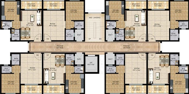 Floor Plan of Ashoka Valley of Flowers in Sinnar Phata, Nashik - Image 229911