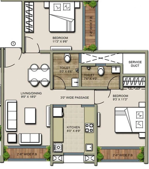2 BHK Flat in TCJ Kings Court in Kalyan West, Thane - Image 846453