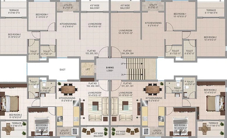 Floor Plan of Aakar Beyond in Veer Sawarkar Nagar, Nashik - Image 229870