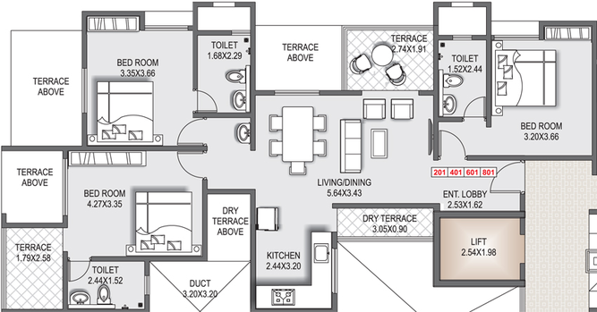 3 BHK Flat in Sanchti Prachi Residency in Baner, Pune - Image 859049
