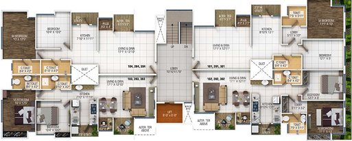 Floor Plan of Aakar Elite in Tidke Colony, Nashik - Image 229878