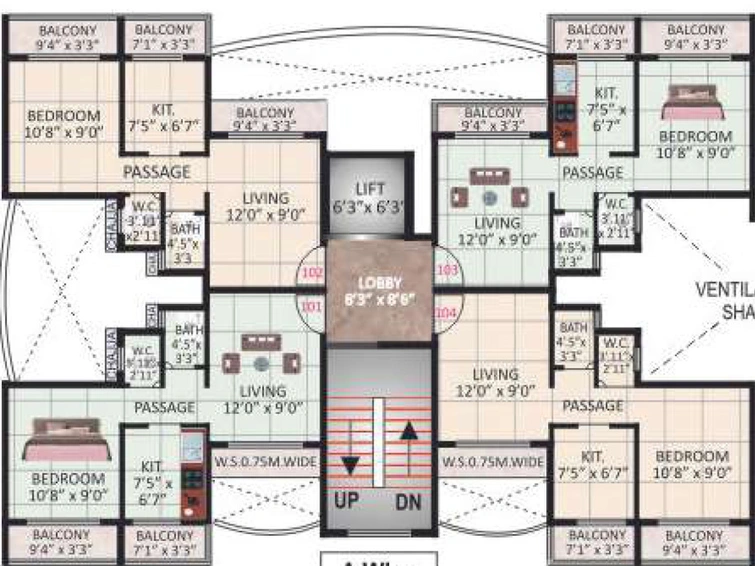 Floor Plan of JB Opera in Adaigaon, Navi Mumbai - Image 120129