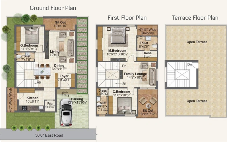3 BHK House/Villa in Risinia Srinidhi HillPark in Bachupally, Hyderabad - Image 837765