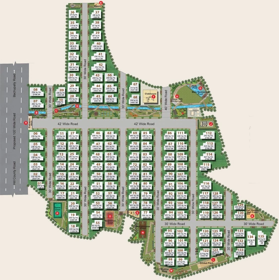 Master Plan of Risinia Srinidhi HillPark in Bachupally, Hyderabad - Image 236587