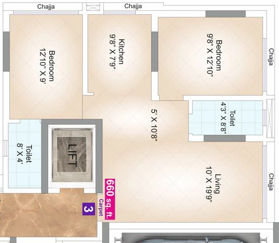 2 BHK Flat in Shubham Avalon in Ghatkopar East, Mumbai - Image 880534