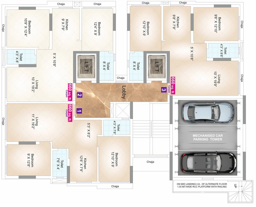 Floor Plan of Shubham Avalon in Ghatkopar East, Mumbai - Image 336151