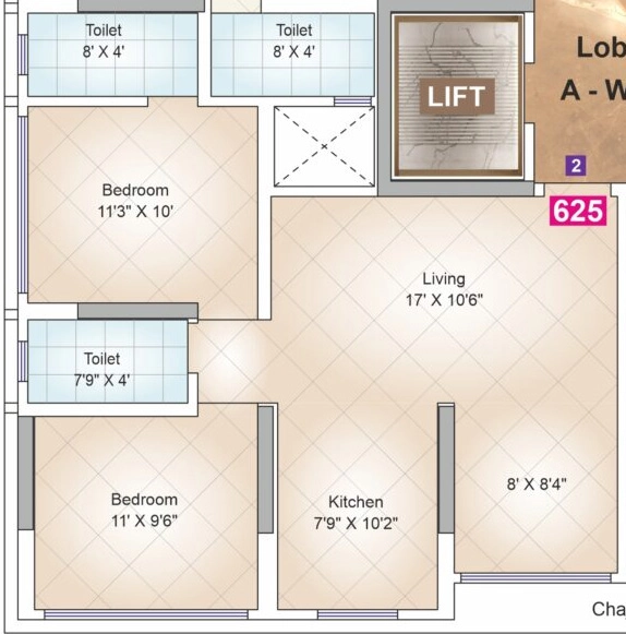 2 BHK Flat in Shubham Atlanta in Ghatkopar East, Mumbai - Image 880529