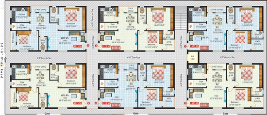 Master Plan of Akruthi Venkata Kalyan Residency in Nizampet, Hyderabad - Image 228066