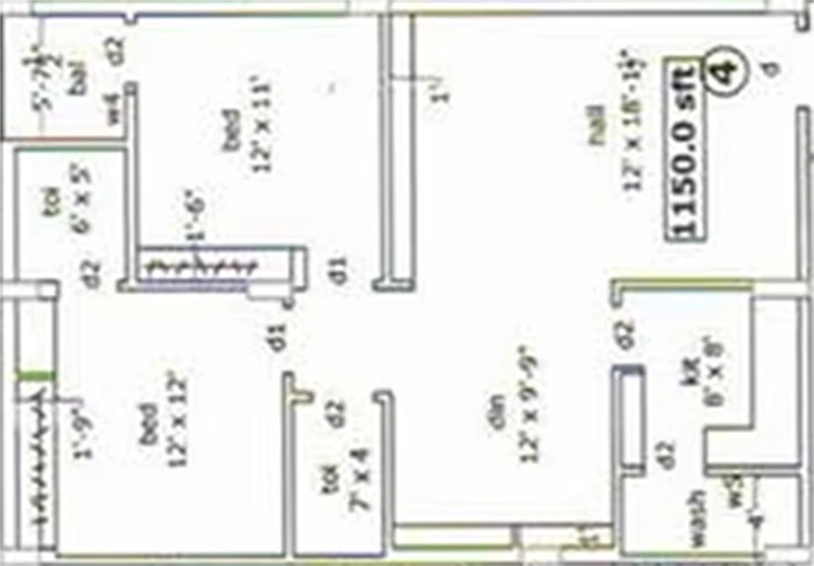 2 BHK Flat in Akruthi Nandanavanam in Hafeezpet, Hyderabad - Image 834699