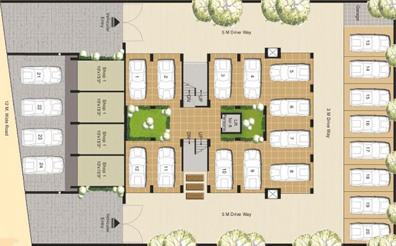 Master Plan of Kanaklaxmi Parijat Apartment in Kailash Nagar, Nashik - Image 229364