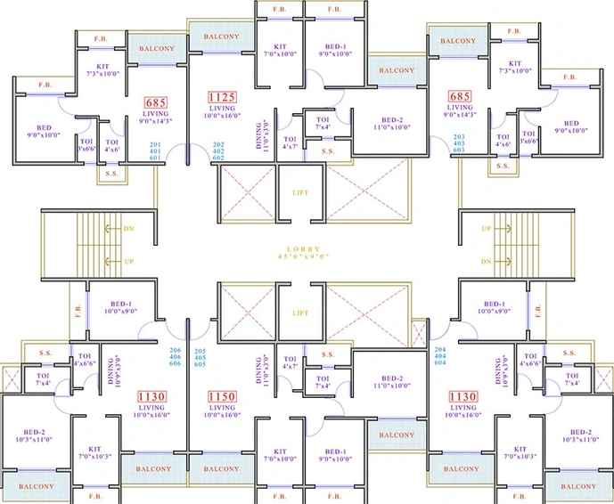 Floor Plan of Gurukrupa Vedant in Ulwe, Navi Mumbai - Image 240953