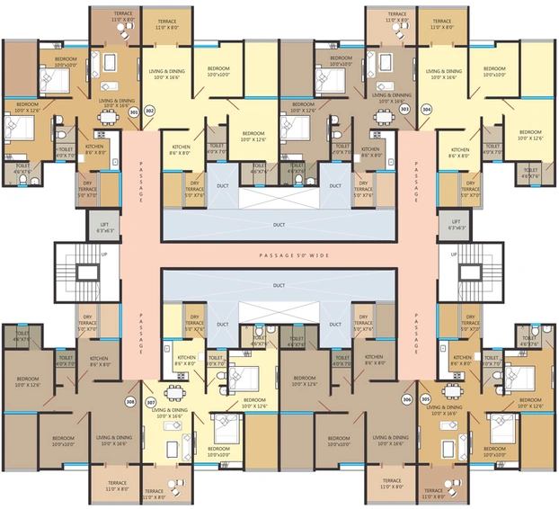 Floor Plan of Gayatrree Landmark 2 in Thergaon, Pune - Image 119797
