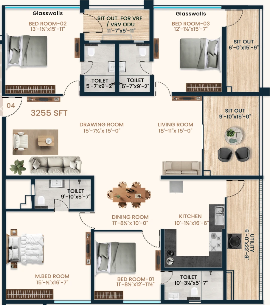 4 BHK Flat in Makuta Taranga in Moosapet, Hyderabad - Image 910314