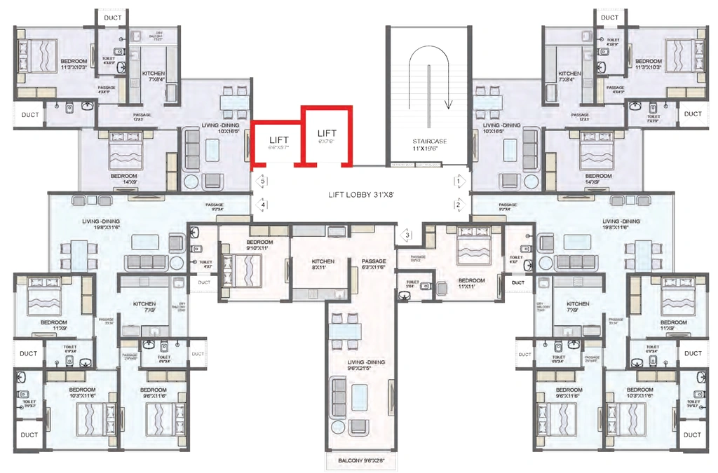 Floor Plan of Multi Gaurav Galaxy in Borivali West, Mumbai - Image 326663