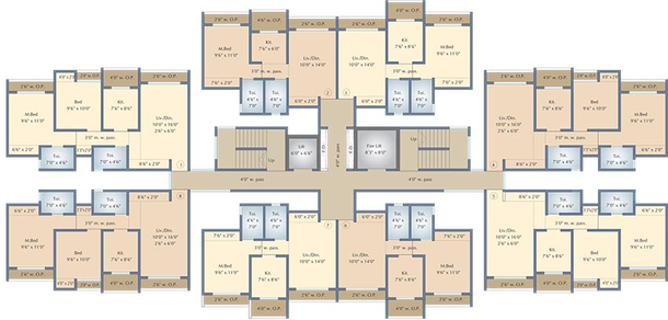Floor Plan of Salasar Jasmine Residency in Mira Road East, Thane - Image 251027