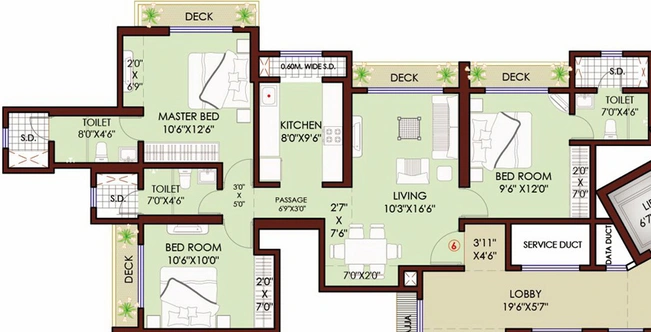 3 BHK Flat in DLH Ashoka in Thane West, Thane - Image 834106