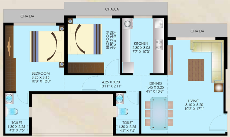 2 BHK Flat in Neelsidhi Ballarat in Panvel, Navi Mumbai - Image 770838