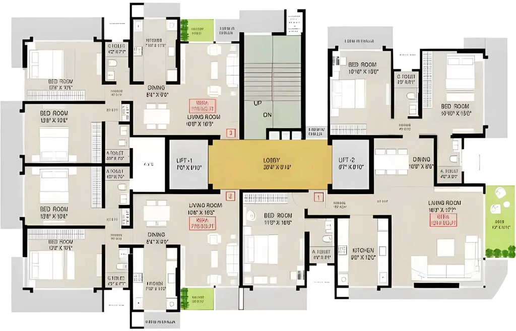 Floor Plan of Mesacon Sohag in Andheri West, Mumbai - Image 327718