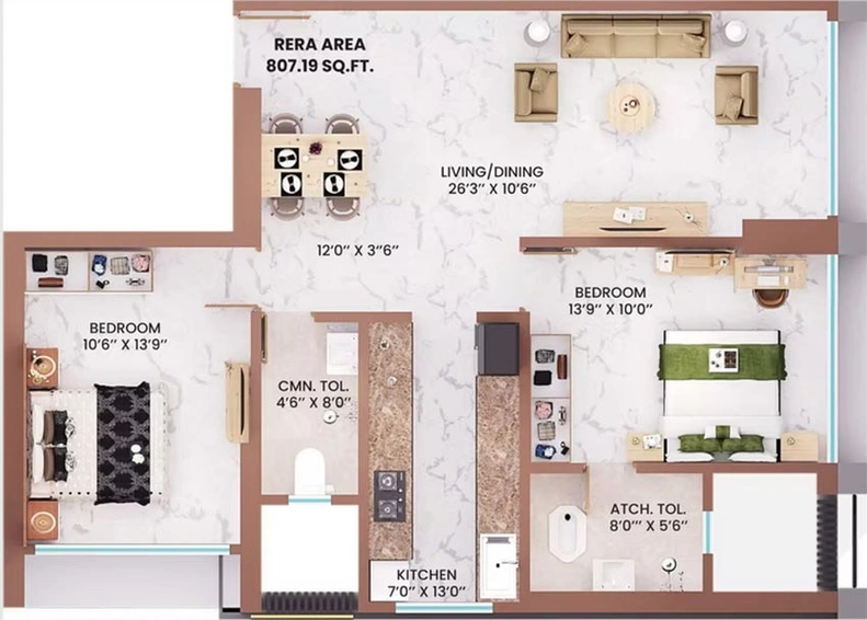 2 BHK Flat in Alamdar Mufaddal Park in Mazgaon, Mumbai - Image 847106