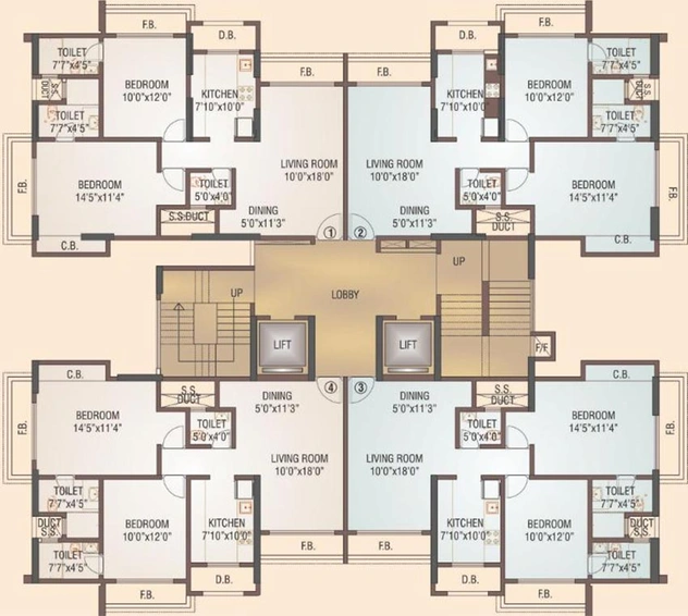Floor Plan of Salasar Shree Vallabh in Bhayandar West, Thane - Image 251092