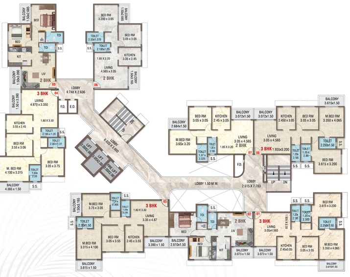 Floor Plan of Neels West Wind in Ulwe, Navi Mumbai - Image 120144