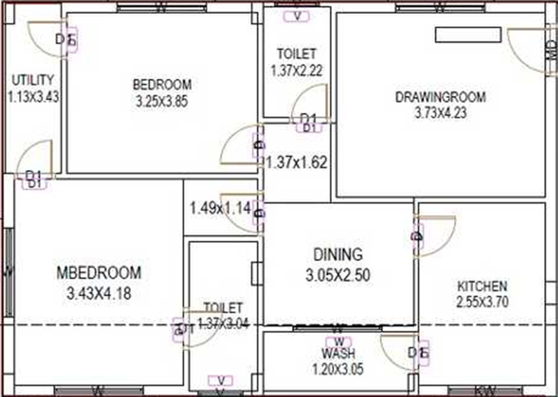 2 BHK Flat in Vaishnavi Soudha in Bairamalguda, Hyderabad - Image 836434