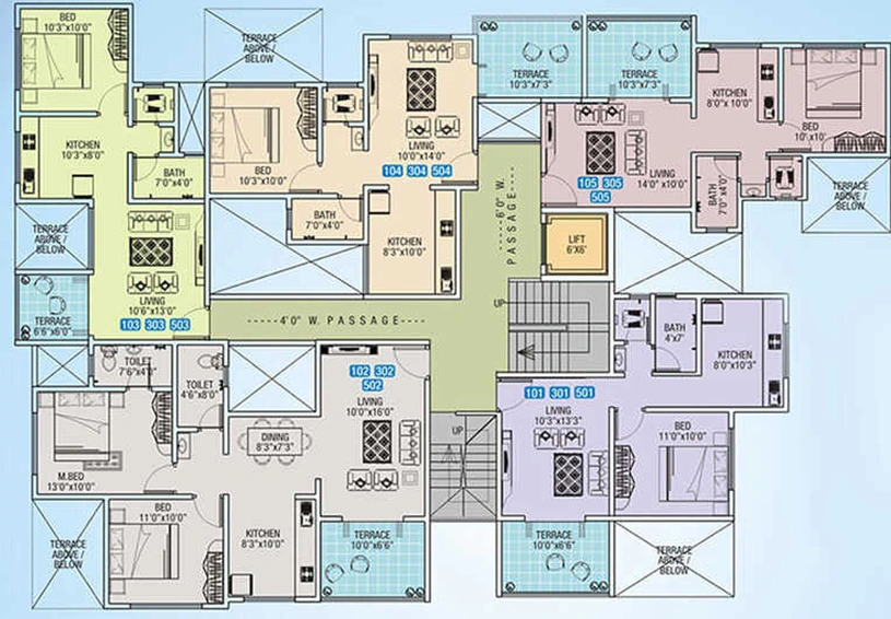 Floor Plan of Shiv Manas in Moshi, Pune - Image 279532