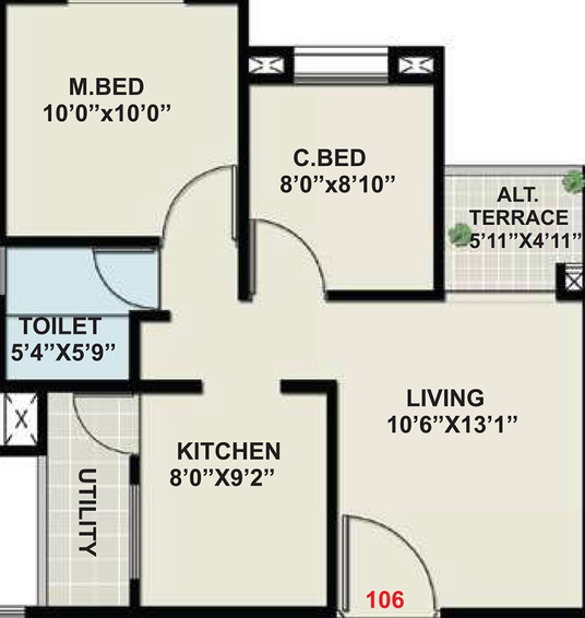 2 BHK Flat in Suyojit Viridian Vallis in Gangapur Road, Nashik - Image 835494
