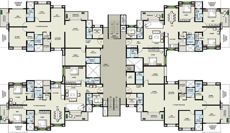 Floor Plan of Suyojit Viridian Vallis in Gangapur Road, Nashik - Image 230236