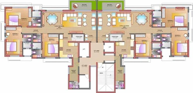Floor Plan of Ace Tiara Court in Mulund West, Mumbai - Image 253782