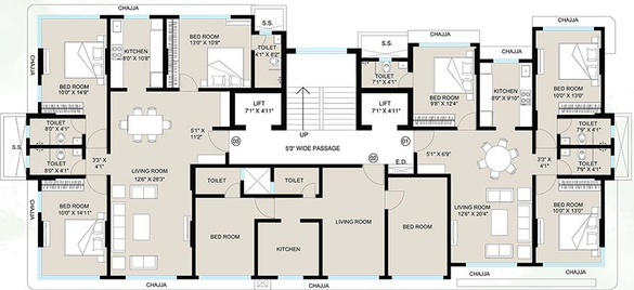 Floor Plan of Ace Florence in Mulund West, Mumbai - Image 253770