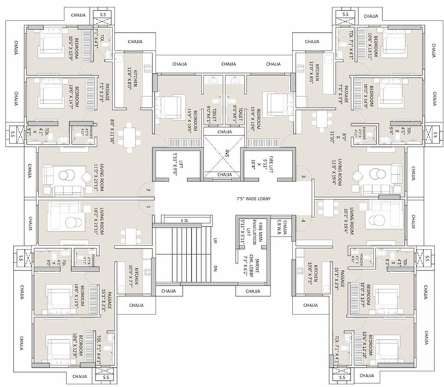 Floor Plan of Ace Ambience in Mulund West, Mumbai - Image 253756