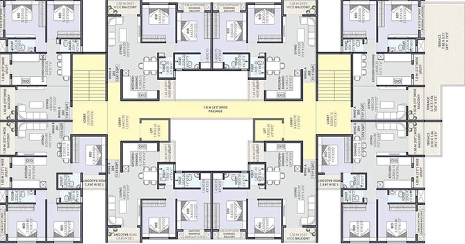 Floor Plan of Krrish Samarth Sky in Pathardi Phata, Nashik - Image 229556