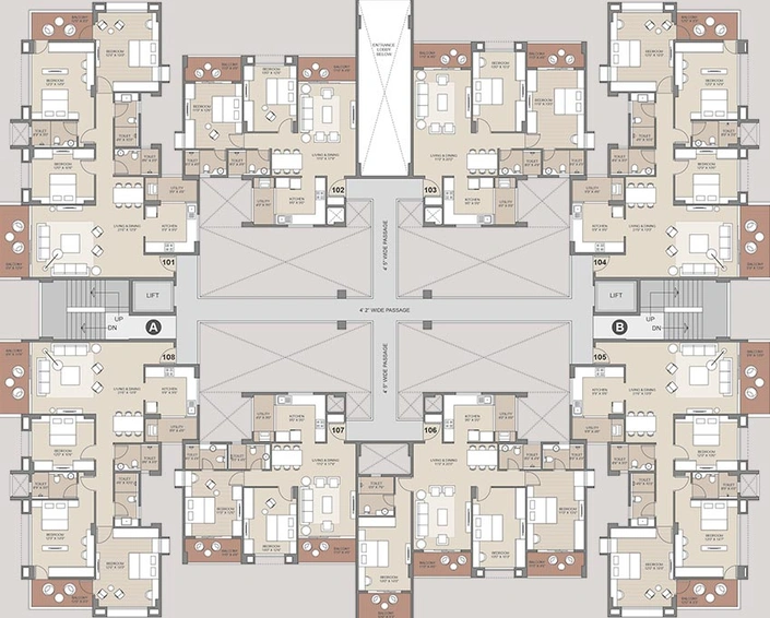 Floor Plan of Krrish Vida 56 in Gangapur Road, Nashik - Image 229572