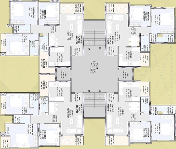 Floor Plan of Krrish Vraj Wind Space in Indira Nagar, Nashik - Image 229935