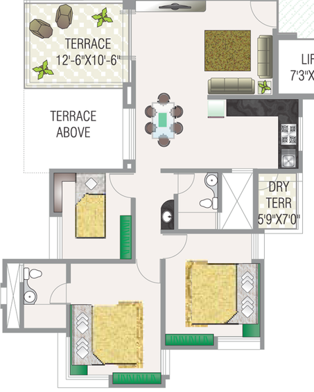 2.5 BHK Flat in Reelicon Alpine Ridge in Baner, Pune - Image 859258