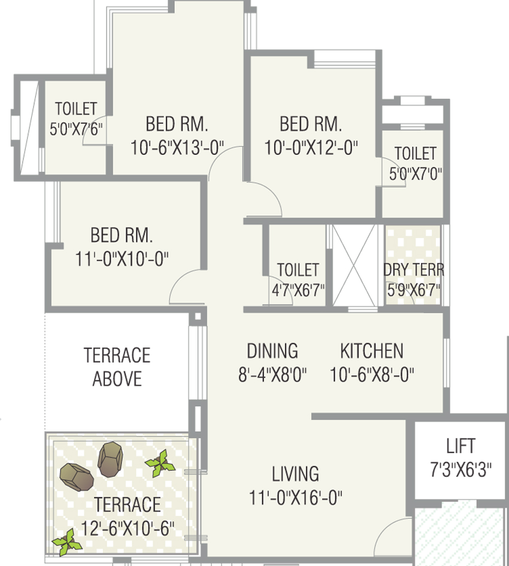 3 BHK Flat in Reelicon Alpine Ridge in Baner, Pune - Image 859260