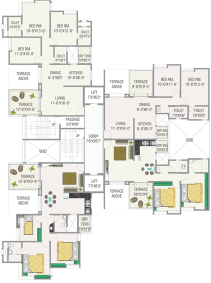 Floor Plan of Reelicon Alpine Ridge in Baner, Pune - Image 279630