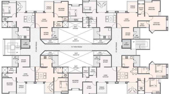 Floor Plan of Relicon Kian in Ambegaon, Pune - Image 280837