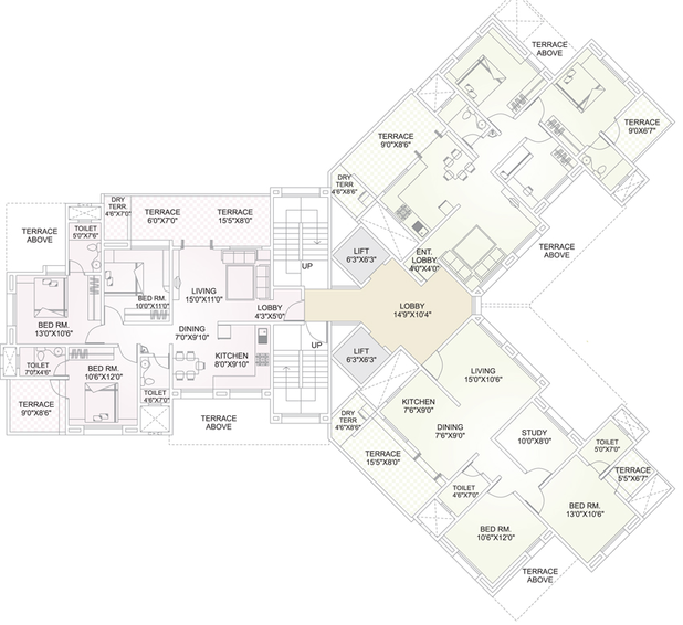 Floor Plan of Reelicon Claramount in Parvati, Pune - Image 280957