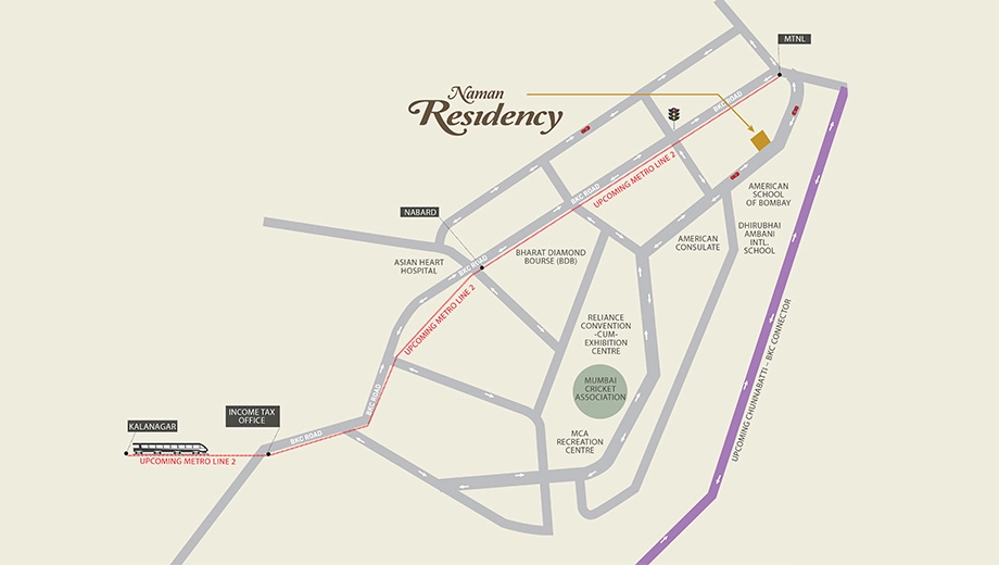 Location of Naman Residency in BKC, Mumbai - Image 329112