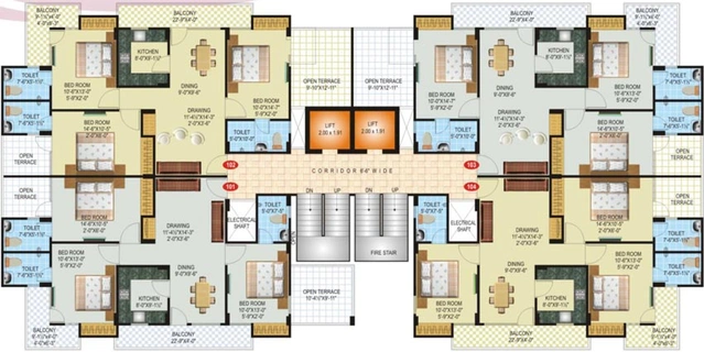 Floor Plan of SDC Green Park in Janta Colony, Jaipur - Image 127895