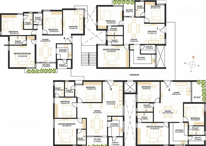 Floor Plan of Manbhum Kakatiya in Habsiguda, Hyderabad - Image 227264