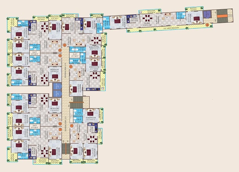 Floor Plan of Rudra M K Tower in Begampur, Patna - Image 246768