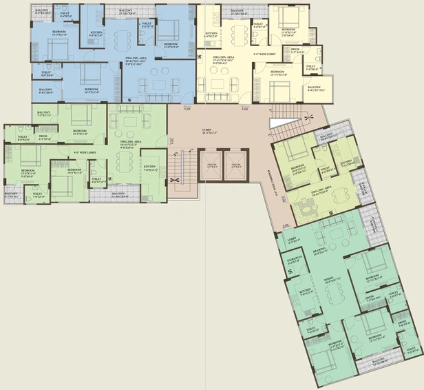 Floor Plan of UDB Sarraf Emerald in Malviya Nagar, Jaipur - Image 127911
