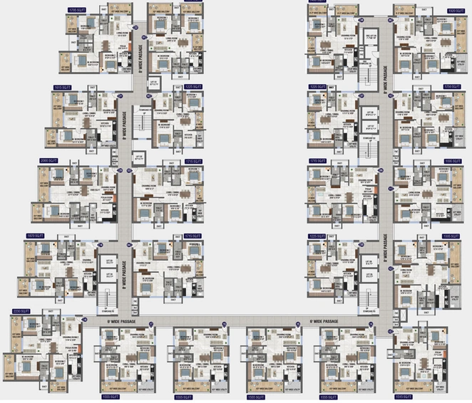 Floor Plan of Technopolis Solitaire Raghavendra in Kondapur, Hyderabad - Image 236759