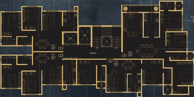 Floor Plan of Lakhani Royal Residency in Santacruz East, Mumbai - Image 306919