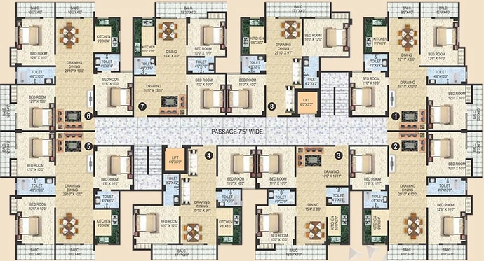 Floor Plan of Sai Sampan Usha Palace in Danapur, Patna - Image 246802