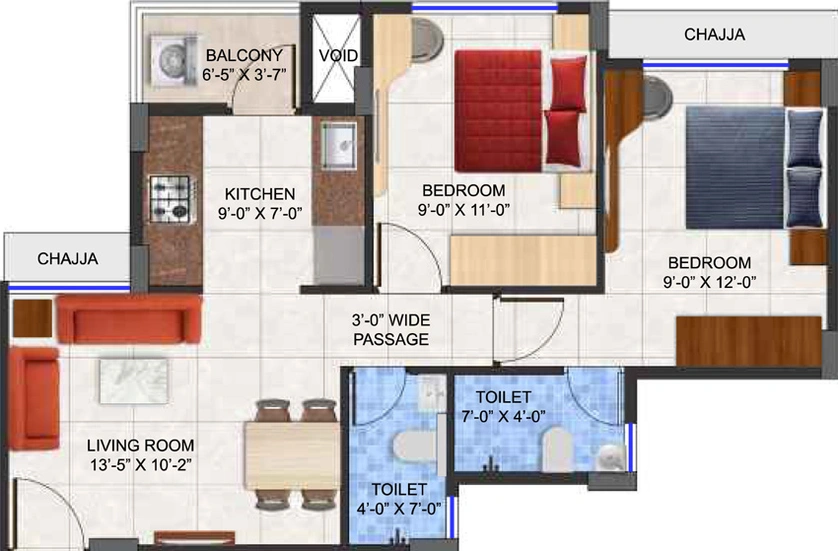 2 BHK Flat in Arihant Anant in Taloja, Navi Mumbai - Image 466845